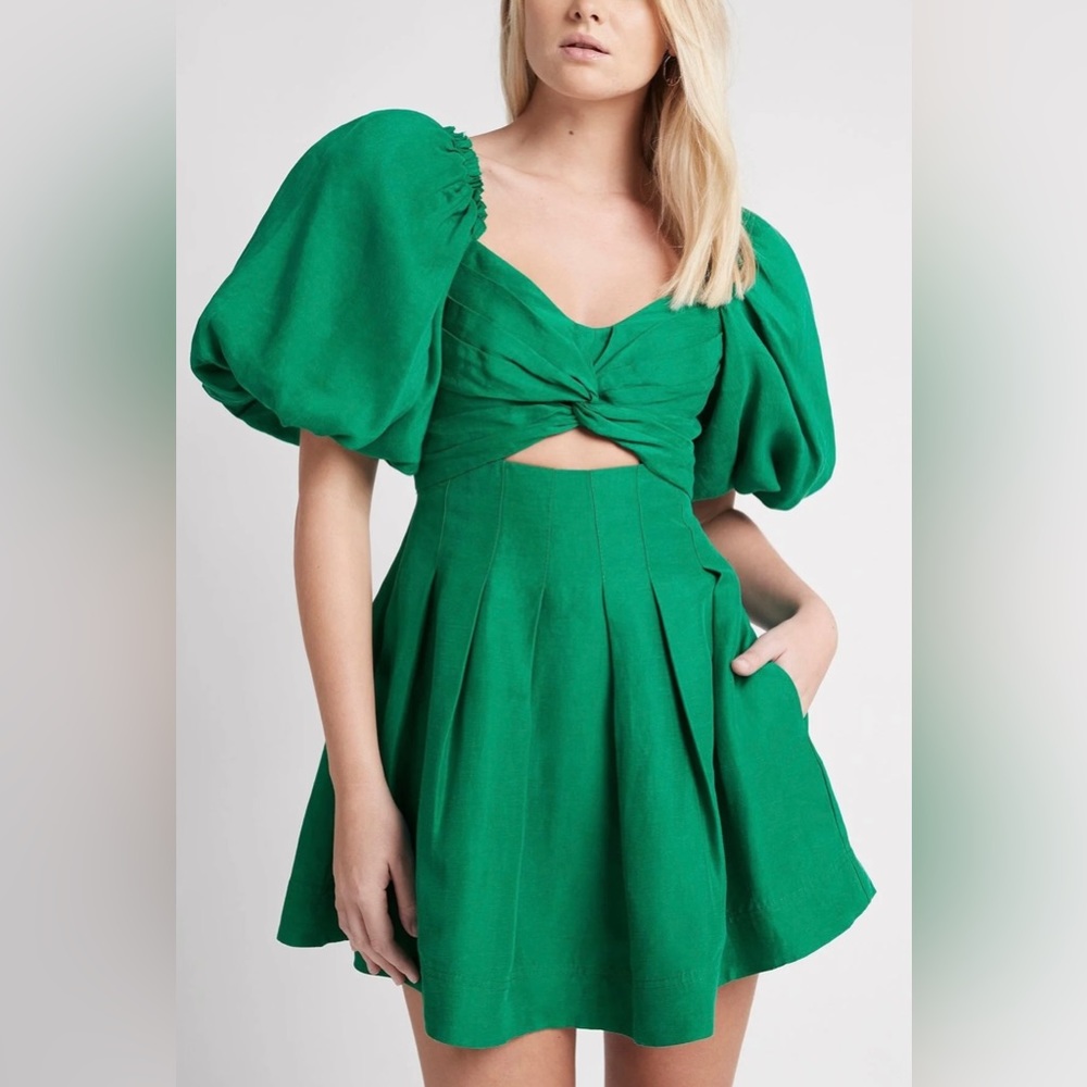 Aje Green Mini Dress